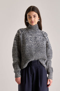 Millie Stripe Jumper Charcoal