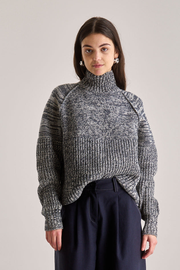 Millie Stripe Jumper Charcoal