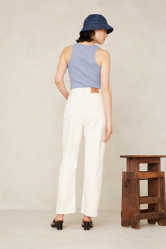 Liora Cropped Jeans White