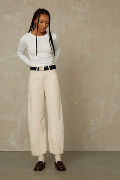 Leila Balloon Jeans Clean Recycled Ecru