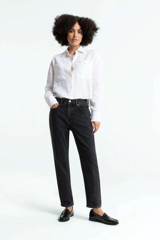 Caroline Cropped Jeans Holo Grey Used