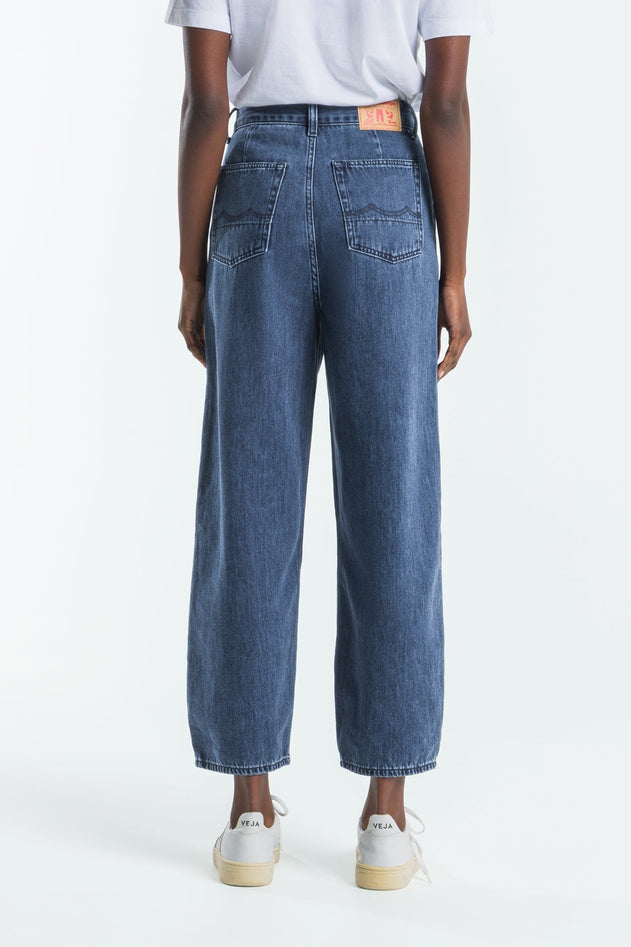 Leila Cropped Jeans Alex Dark Worn Blue