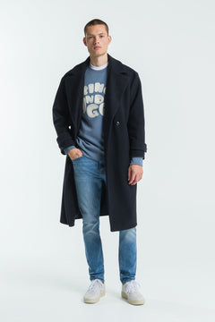 Masako Unisex Coat Maritime Blue