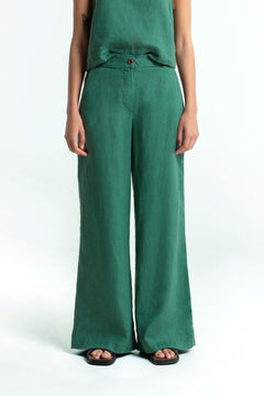 Lilian Linen Pants Green