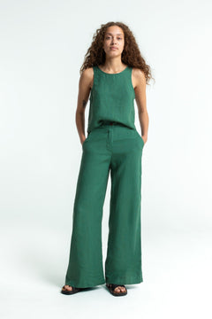 Lilian Linen Pants Green