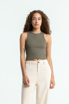 Joou Cropped Racerback Top Bungee Cord