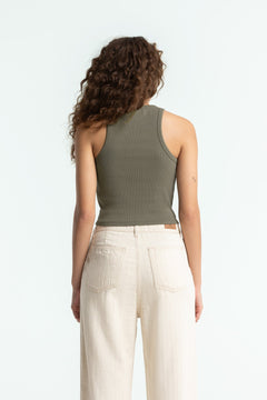 Joou Cropped Racerback Top Bungee Cord