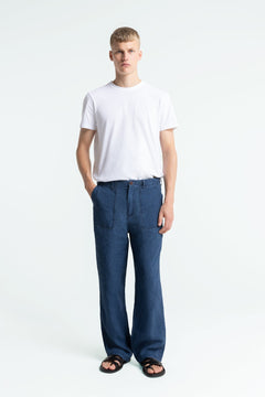 Aesc Trousers Indigo Linen