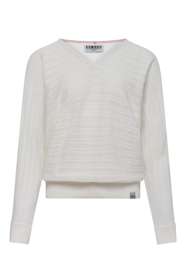 Clover Linen Knit White