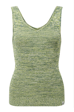 Yana Knitted Top Lime Space Dye Green