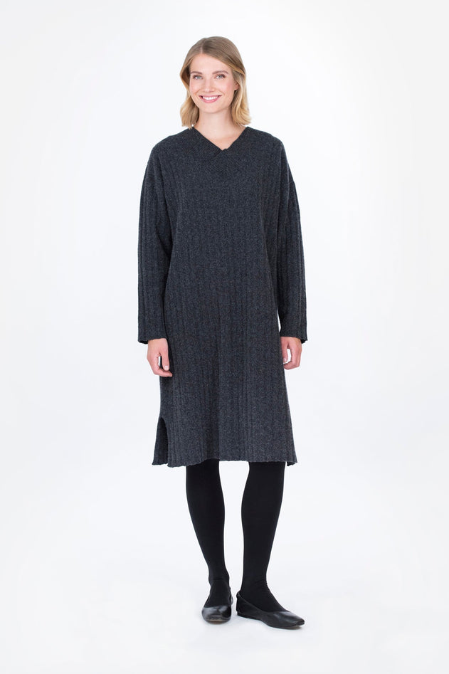 Kanjoni Knitted Dress Dark Grey