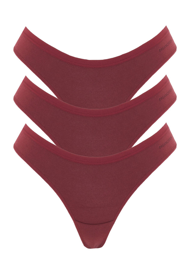 Kavinn Tanga Underpants 3-Pack Bordeaux