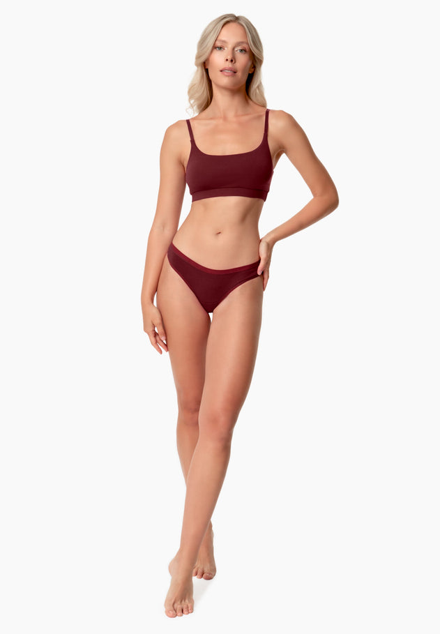 Kavinn Tanga Underpants 3 Pack Bordeaux Red