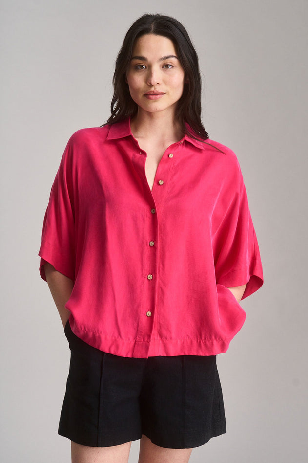 Kimono Cupro Shirt Pink