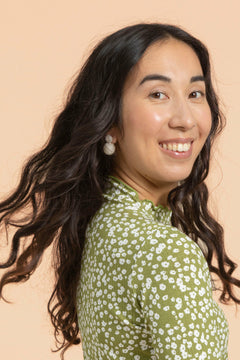 Rib Turtleneck Flora Olive