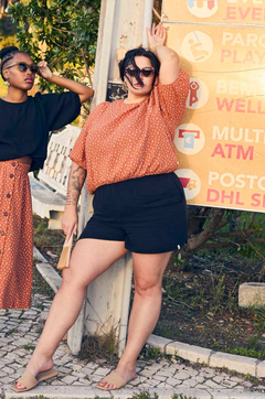 Cropped Blouse Vintage Leaf