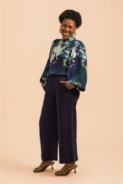 Puff Blouse Blue Anemone