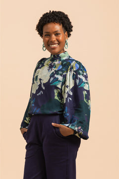 Puff Blouse Blue Anemone