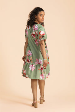 Ruffle T-shirt Dress Cherry Blossom