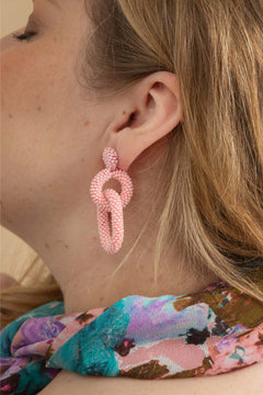 Gia Earrings Pearl Pink