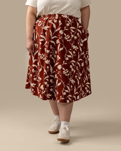 Bell-Bottomed Skirt Shadows Mahogany