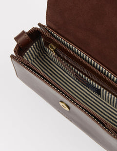 Kendalini Bag Classic Leather Chocolate Brown