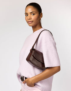 Kendalini Bag Classic Leather Chocolate Brown