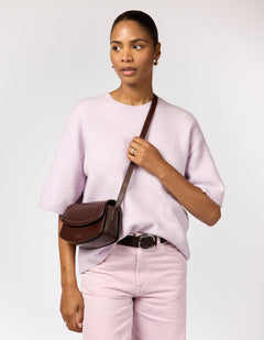 Kendalini Bag Classic Leather Chocolate Brown