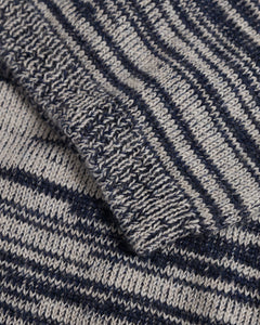 Knit Merino Wool Balaclava Striped Navy