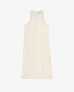 Knit Summer Dress Natural White