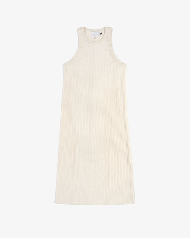 Knit Summer Dress Natural White