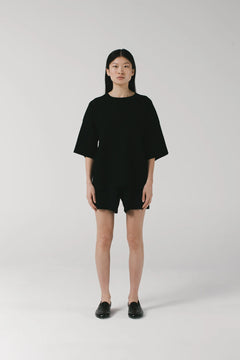 Merino Knitted Shorts Black