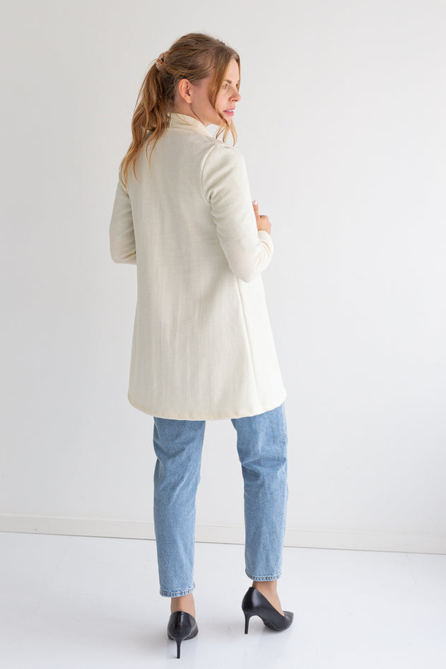 Melli EcoDesign Merino Wool Cardigan White