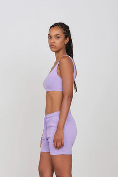 Cropped Sports Top Purple