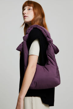 Biwa Puffy Mini Bag Plum