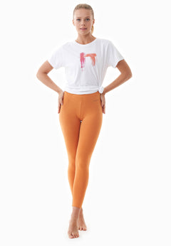 Leila Organic Cotton Leggings Apricot Tan