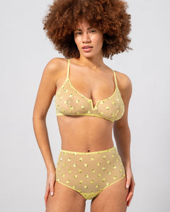 Mesh Highwaist Briefs Light Yellow