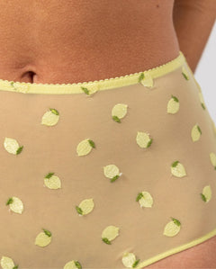 Mesh Highwaist Briefs Light Yellow