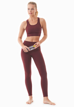 Lenna High Waist Organic Cotton Leggings Bordeaux