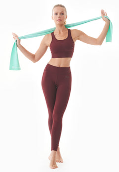 Lenna High Waist Organic Cotton Leggings Bordeaux