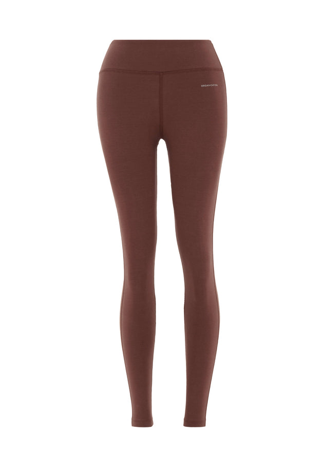 Lenna High Waist Organic Cotton Leggings Coffee Brown