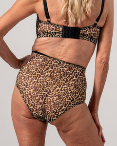 Mesh Highwaist Briefs Leopard