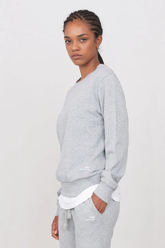 Women's Gauzed Crewneck Sweatshirt Grey