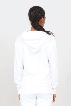 Hoodie With Side Slits White