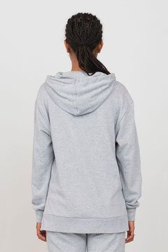 Hoodie With Side Slits Grey