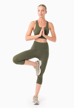 Lissa Capri Leggings Olive Green