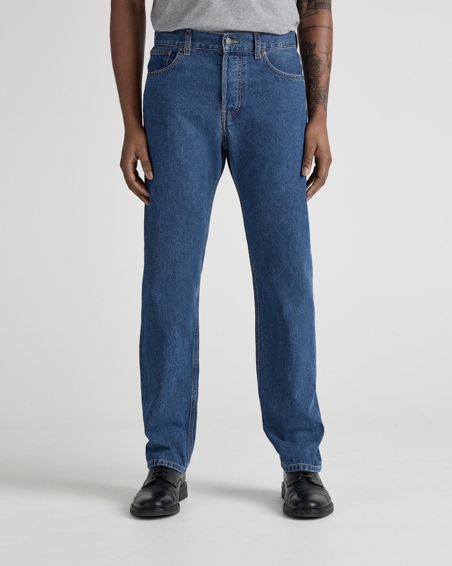 John Mid Straight Jeans Medium Stone