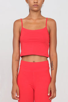 Sporty Crop Top Red