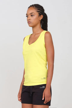 Women's Deep Neck Tank Top Yellow