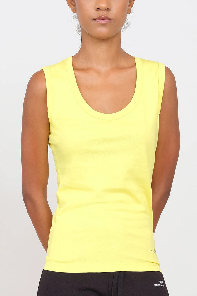 Women's Deep Neck Tank Top Yellow